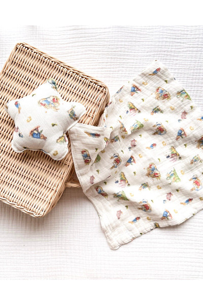 Organik Pamuk Müslin Uyku Arkadaşı - Peter Rabbit