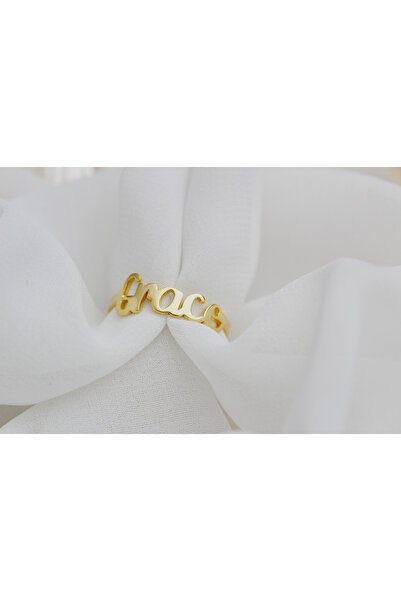 Glorria Kişiye Özel İsimli El Yazısı Gümüş Yüzük