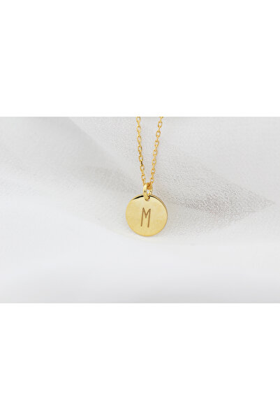 Glorria Kişiye Özel Minimal Plaka Harf Gümüş Kolye