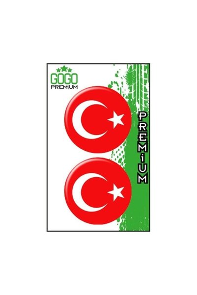 gogo premium TÜRK BAYRAĞI 1 (5X5 cm) İKİLİ DAMLA ETİKET