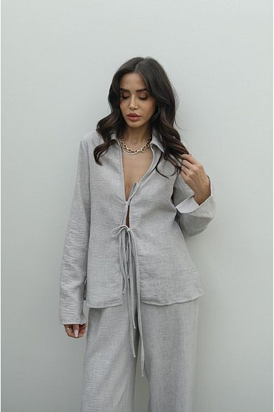 Lady Pixie Linen Blouse and Trousers Set