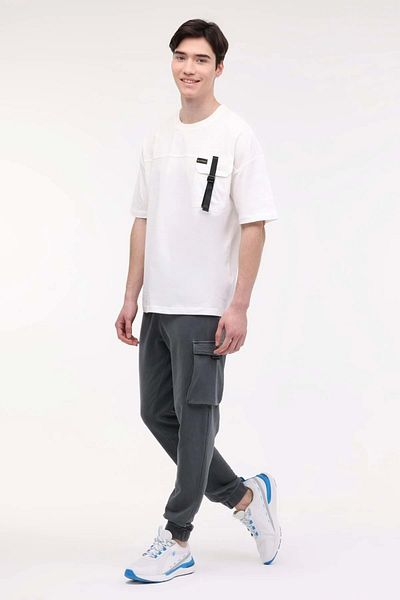 lumberjack ML SATYR 11UT1010 4FX T-Shirt με μανίκια - Ecru - L - ST07584-EKRU-L