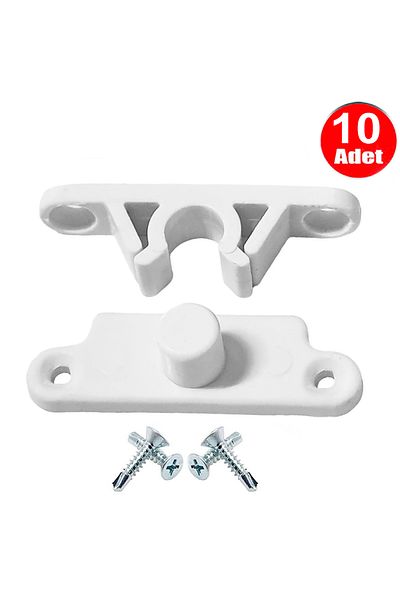 ALETÇANTAM White Plastic PVC Door - 5cm Hinge Large Size, Snap Lock, 10 Pieces