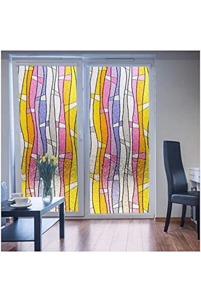Blue Home Statik Cam Folyosu Filmi Japon Teknolojisi 3dxc Vitray Kendinden Renkli /eni: 46 Cm X 1,5 Mt