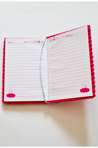 Modellino A5 Striped Plush Memory Daily Notebook - Micro Chic 72Y, Color Options