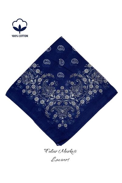 Fular Marketi Adăugați 4 și plătiți 3 în coș 100% bumbac Crush Pattern Bleumarin Prețul este pentru 1 bucată