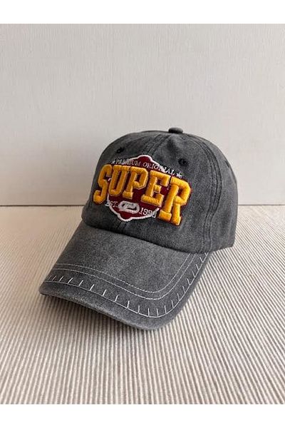 CosmoOutlet Unisex Black Hat - Super Premium Embroidered and Washed Back Adjustable