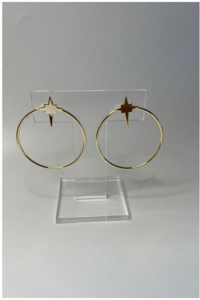 Atelier Licia Polar star detailed hoop earrings