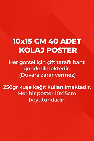 Anime Marketi Van Gogh Duvar Poster Seti - Vincent van Gogh Temalı Poster Seti - 40 Adet Poster - Yapışkanlı Kalit