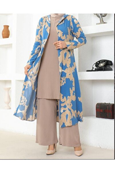 Genel Markalar Desenli Üçlü Takım