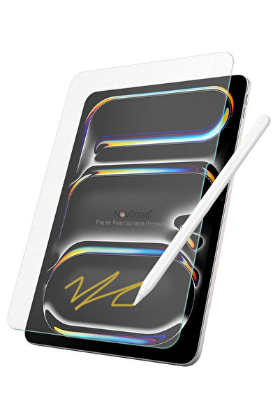 NovStrap Apple iPad Pro 13 inç 5. Nesil M4 2024 ile Uyumlu Paper Like Ekran Koruyucu Kağıt Hissi Mat
