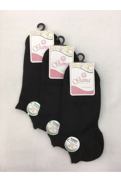 Gama Çorap 3 Pieces Bamboo 100% Natural Nylon Free Solid Colored Short Boots Thin Summer Women's Booties