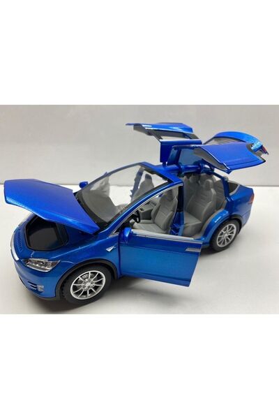 afreyz oyuncak Tesla Model X Diecast Metal Araba Model Araba 1:22 Sesli Işıkl...