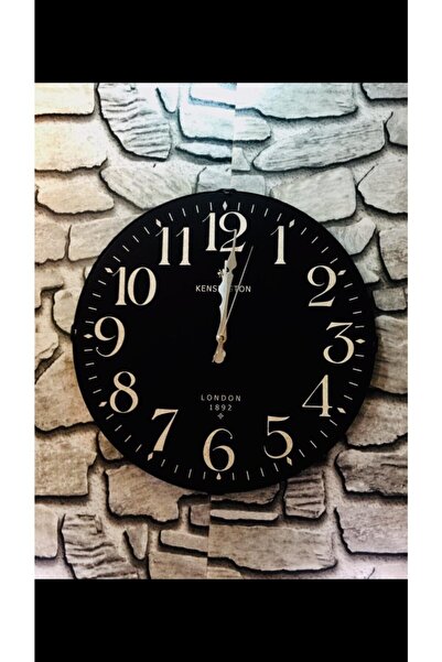 QUARTZ 'iş-sat' 36 Cm. Gerçek Bombe Camlı Dekoratif Duvar Saati