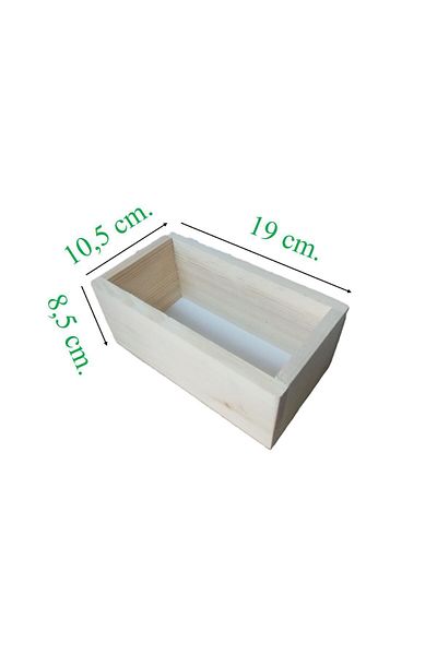 TARIK HOME Natural Wood Pine Tree, Case, Box, Organizer Stand, 19x8.5x10.5 Cm.