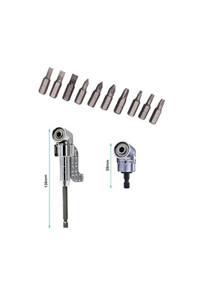 COMBAT 12 Parça 1/4'' Bits Uç Ve Köşe Vidalama Adaptörü Seti