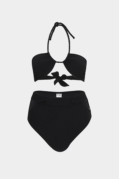 Açelya Okcu High Waist IDUNN Fit Premium Textured Women's Bikini Bottoms