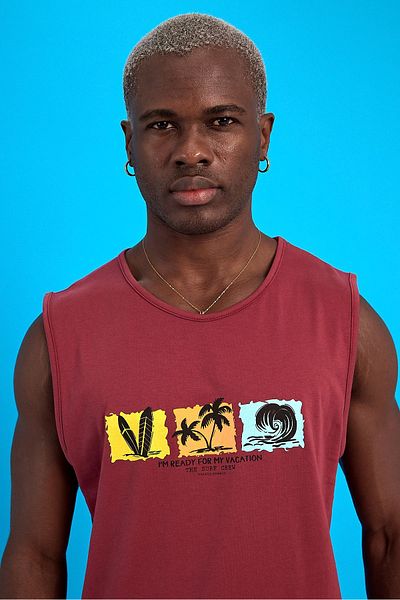 İLKCET MODA Light and Sleeveless Men's Combed Cotton Undershirt - Loose Fit