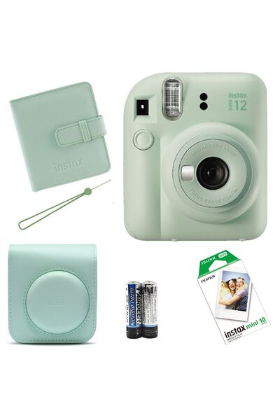 Fujifilm İnstax Mini 12 Fotoğraf Makinesi Çanta Albüm Askı Pil 10'lu Film