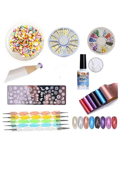 ROSEVELT Nail Art Seti 8 Parça Tırnak Süsleme Seti