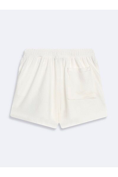 Ltb Slogan Embroidered White Shorts