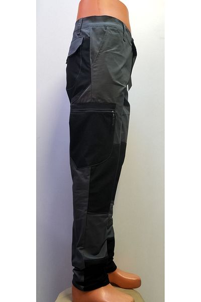 BeyzDenim Pantaloni de lucru din Lycra gri și negru
