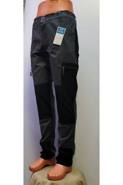 BeyzDenim Pantaloni de lucru din Lycra gri și negru