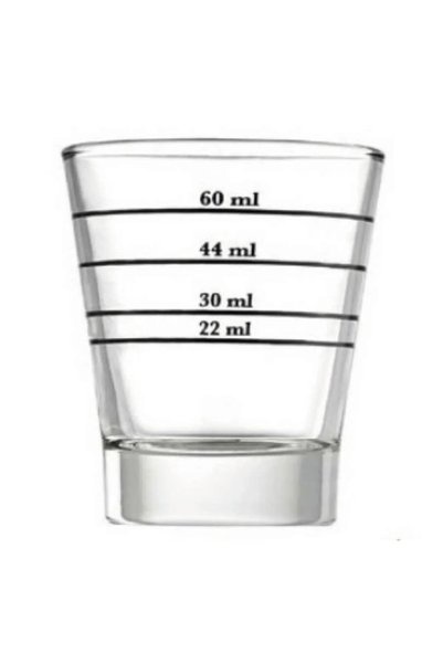 Kahveciniz Motta Cam Kahve Ölçü Bardağı Espresso Shot Bardağı Dereceli 30/60 ml