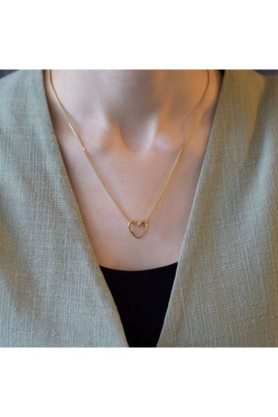 Lilarote Pırlanta Düğüm Kalp Kolye