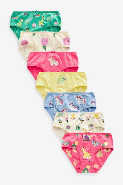 Next Baby 7 Pcs Pink Animal Character Cotton Pants for Girls