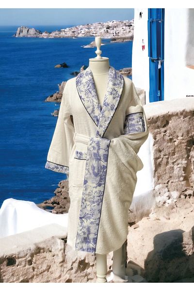 Minteks Women's 3-Piece Barrobe Set - Blue