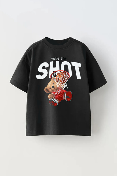 c.c.l. coccolin kids baby clup تي شيرت للأطفال كبير الحجم مطبوع عليه دمية دب