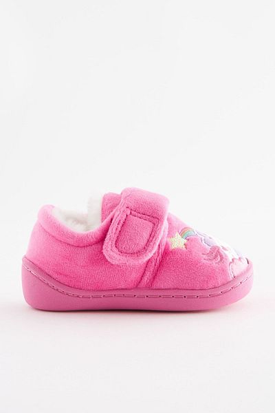 Next Baby Pink Unicorn Patterned Slippers - Home / Nursery Shoes