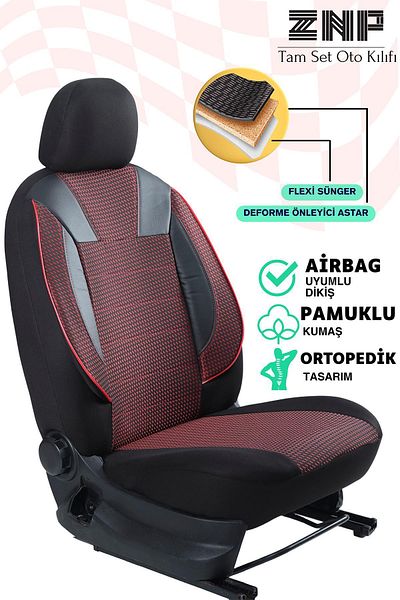 Znp Home Cotton Universal Car Seat Cover Full Set