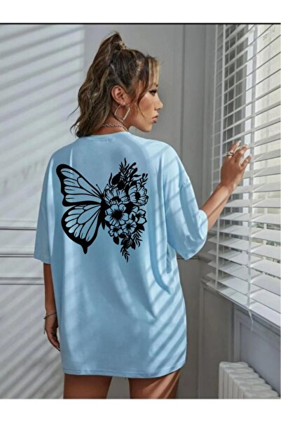 oneagılyazı Tricou Fluture oversize cu croiala relaxata