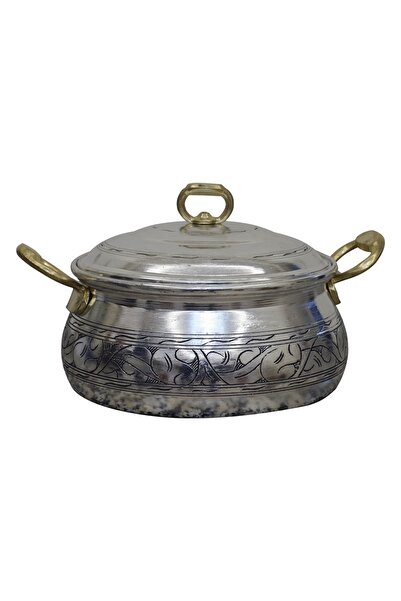 Bakır Concept 22 Cm Copper Pot - Hot Pot Model, Carved Embroidery