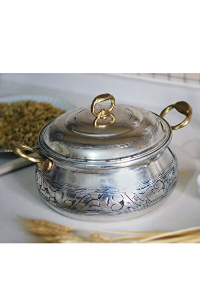 Bakır Concept 22 Cm Copper Pot - Hot Pot Model, Carved Embroidery