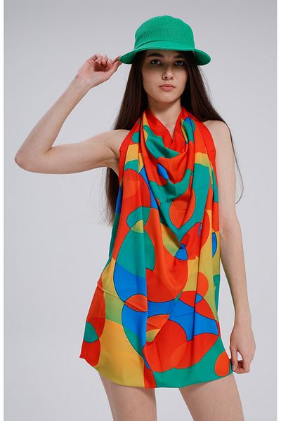 nehir eşarp 95x145 Colorful Ring Patterned Pareo