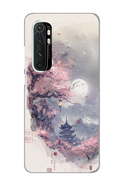 SUPER FRAME Xiaomi Mi Note 10 LITE Uyumlu Sanatsal Manzaara Tasarımlı Şeffaf ...