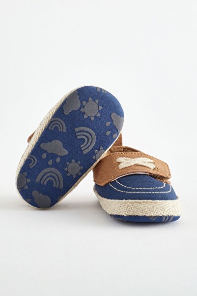 Next Baby Navy Blue Soft Sole Baby Shoes