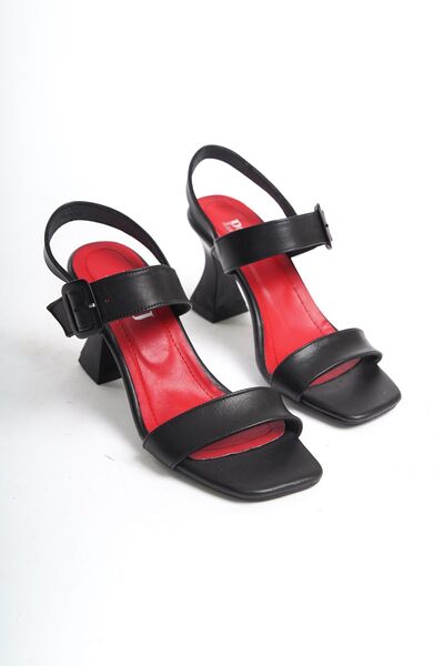 aka prestij ayakkabı comfort Genuine Leather Women's Heeled Sandals