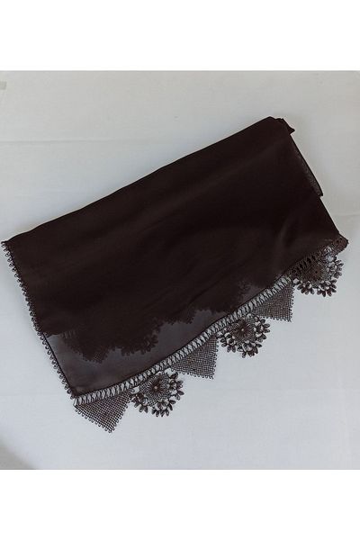 arzumçeyiz HANDWORK Needlepoint MEVLUT HEADDRESS 140 * 70 CM SIZE - BLACK