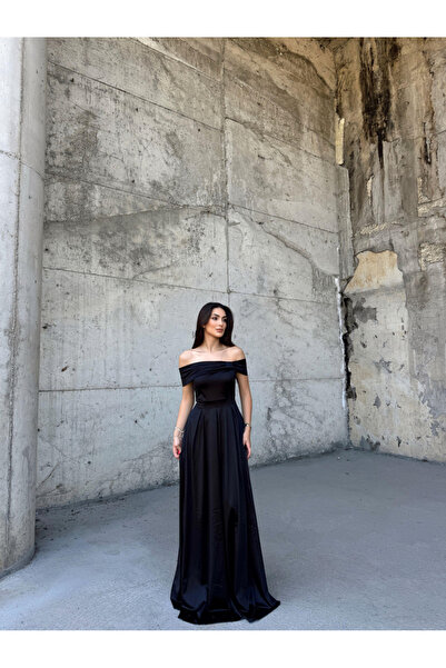 Sindimoda Oliver Madonna Yaka Abiye SİYAH