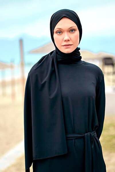 Marina شال باراشوت أسود عملي - بونيه B2403