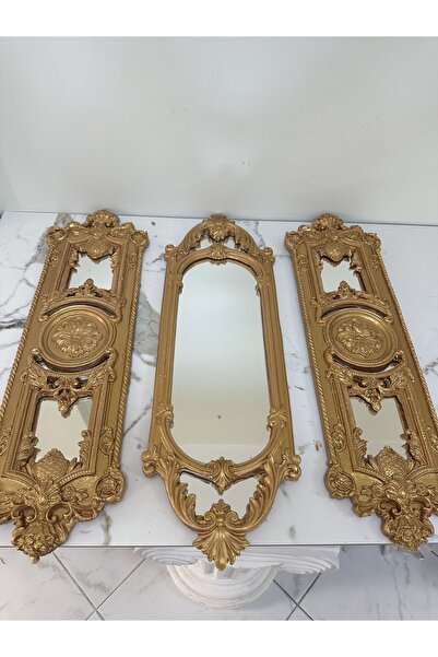 busraconcept Şık Uzun Dekoratif Ayna 3 Lü Set