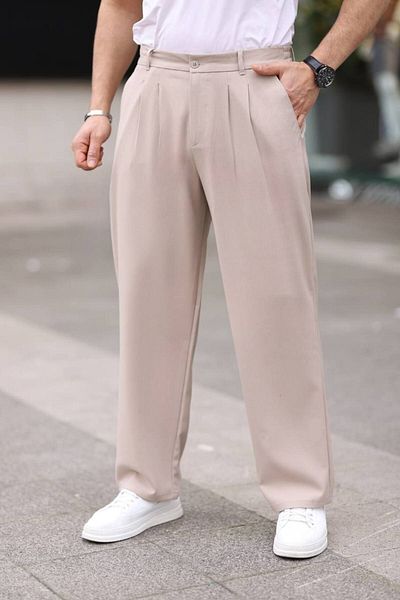 BYATA MENS STYLE MEN'S BAGGY FABRIC PANTS