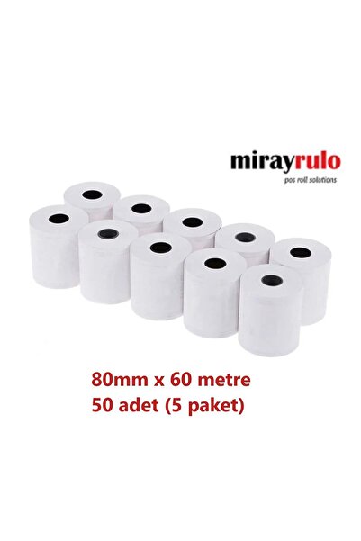 MİRAY 80mmx60metre Yazıcı Rulosu 50 Adet