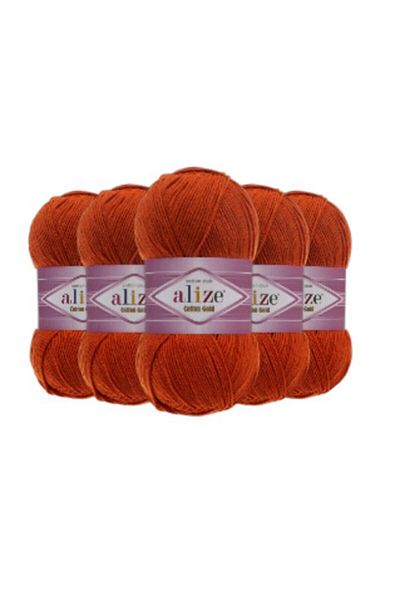 Alize Cotton Gold Hand Knitting Yarn 5 Pack Tan 36