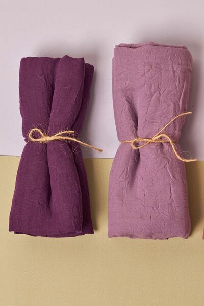 Organic Scarfs Tesettür Hijab Kadın Bambu Kraş Şal Modeli-2'li Set