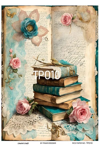 LİNEART Brass Patterned LineArt Decopage Paper - LA-TPO10